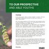PRESS RELEASE: To our prospective and able youths.